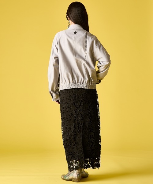 GEVS.(ジェイヴィス)の「モチーフレースタイトスカート<大きいサイズ有>GEVS.(スカート・レディース・ブラック/ブルー・5L/4L/3L/LL/L/M)」の6枚目の写真