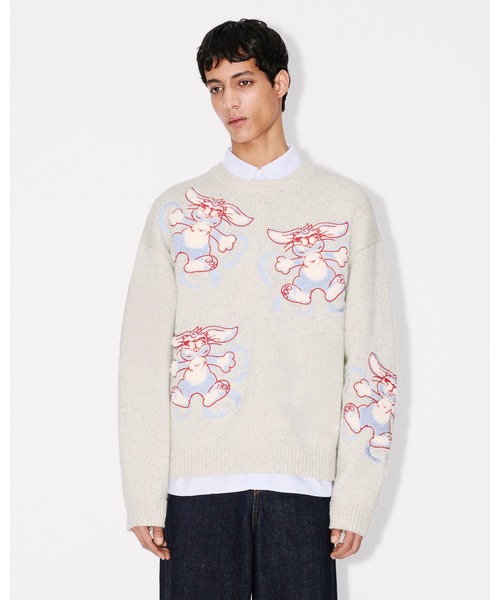 KENZO(ケンゾー)の「'KENZO Winter Holidays' エンブロイダリー ジャンパー イン ウール(その他トップス・メンズ・ホワイト系その他・MEDIUM/SMALL/LARGE)」の3枚目の写真