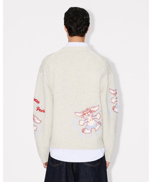 KENZO(ケンゾー)の「'KENZO Winter Holidays' エンブロイダリー ジャンパー イン ウール(その他トップス・メンズ・ホワイト系その他・MEDIUM/SMALL/LARGE)」の4枚目の写真