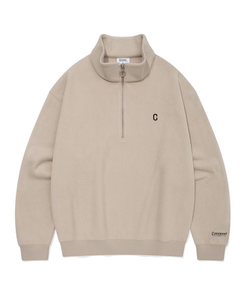 COVERNAT(カバーナット)の「スモールCロゴコーデュロイハーフジップベージュ(Tシャツ/カットソー・レディース・その他・SMALL/X-SMALL/MEDIUM/X-LARGE)」の2枚目の写真