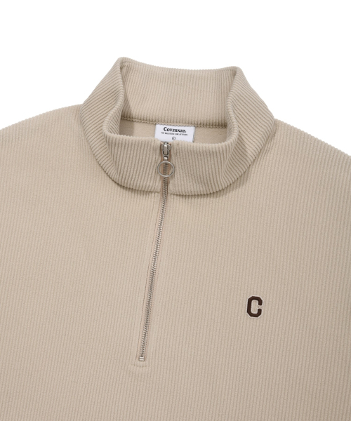 COVERNAT(カバーナット)の「スモールCロゴコーデュロイハーフジップベージュ(Tシャツ/カットソー・レディース・その他・SMALL/X-SMALL/MEDIUM/X-LARGE)」の4枚目の写真