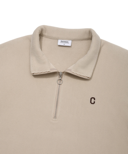COVERNAT(カバーナット)の「スモールCロゴコーデュロイハーフジップベージュ(Tシャツ/カットソー・レディース・その他・SMALL/X-SMALL/MEDIUM/X-LARGE)」の5枚目の写真