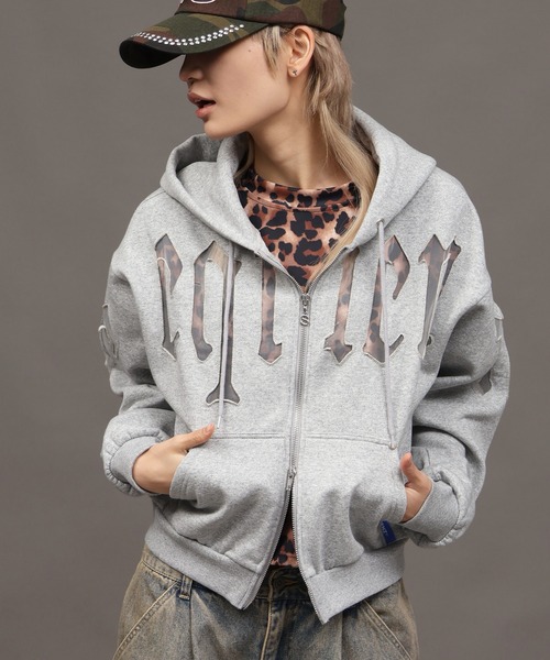 Art re A select(アトリエセレクト)の「【SEQUENZ/シークエンズ】SEE-THROUGH LOGO ZIP P/K(パーカー・メンズ・ライトグレー/杢グレー/ブルー/ブラック・S/M/L)」の3枚目の写真