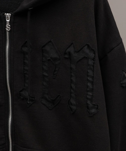 SEQUENZ（シークエンズ）の「【SEQUENZ/シークエンズ】SEE-THROUGH LOGO ZIP P/K（パーカー・メンズ・ライトグレー/杢グレー/ブルー/ブラック・S/M/L）」の5枚目の写真
