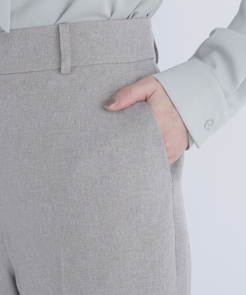 NATURAL BEAUTY BASIC（ナチュラルビューティーベーシック）の「◇メランジシャークスキン SETUP ストレートパンツ（スラックス・レディース・グレー/ベージュ・MEDIUM/SMALL/LARGE）」の17枚目の写真