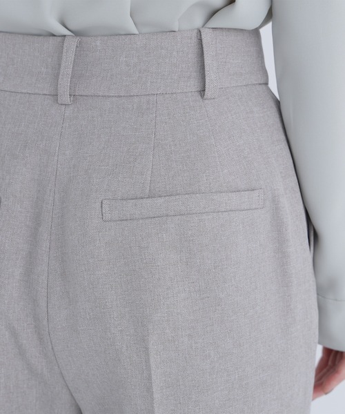 NATURAL BEAUTY BASIC（ナチュラルビューティーベーシック）の「◇メランジシャークスキン SETUP ストレートパンツ（スラックス・レディース・グレー/ベージュ・MEDIUM/SMALL/LARGE）」の18枚目の写真