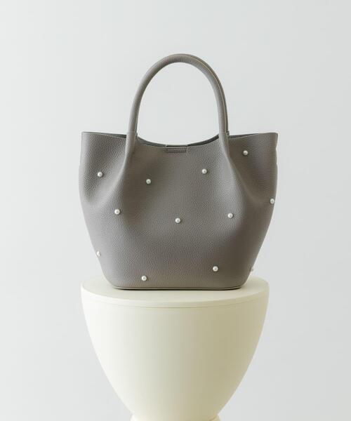 RODE SKO(ロデスコ)の「インバッグ付パールバッグ(ハンドバッグ・レディース・グレー/ブラック・ONE)」の1枚目の写真