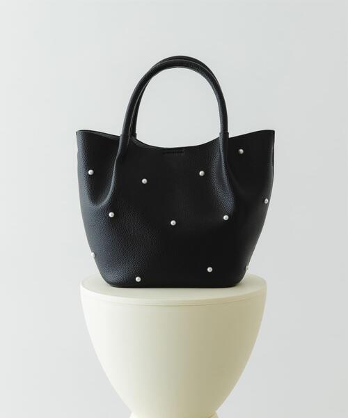 RODE SKO(ロデスコ)の「インバッグ付パールバッグ(ハンドバッグ・レディース・グレー/ブラック・ONE)」の2枚目の写真