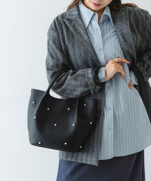 RODE SKO(ロデスコ)の「インバッグ付パールバッグ(ハンドバッグ・レディース・グレー/ブラック・ONE)」の8枚目の写真