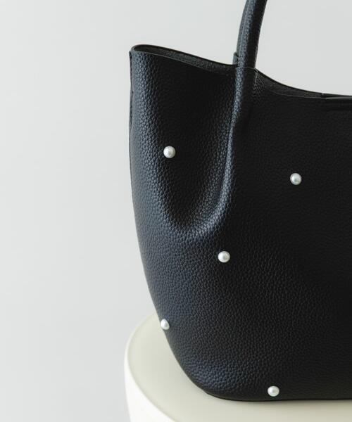 RODE SKO(ロデスコ)の「インバッグ付パールバッグ(ハンドバッグ・レディース・グレー/ブラック・ONE)」の9枚目の写真