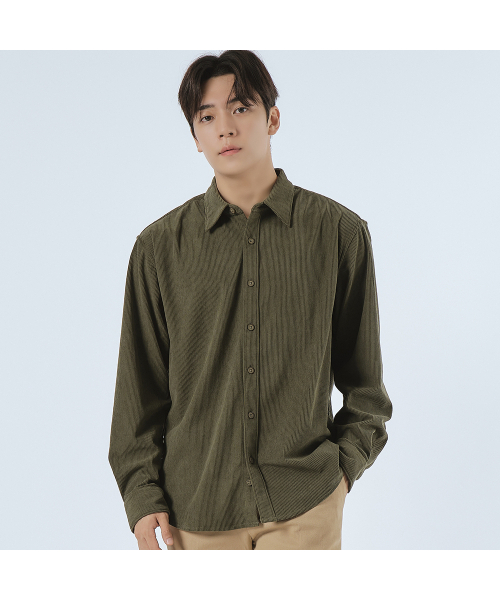 LXT（エルエックスティー）の「コーデュロイストレートシャツ[カーキ]（シャツ/ブラウス・メンズ・その他・95/100/105/110/120/130）」の4枚目の写真