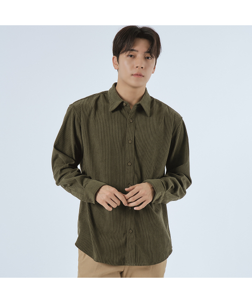 LXT（エルエックスティー）の「コーデュロイストレートシャツ[カーキ]（シャツ/ブラウス・メンズ・その他・95/100/105/110/120/130）」の6枚目の写真