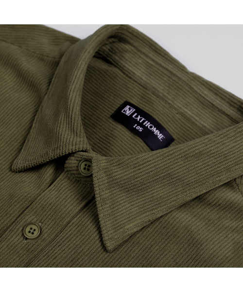 LXT（エルエックスティー）の「コーデュロイストレートシャツ[カーキ]（シャツ/ブラウス・メンズ・その他・95/100/105/110/120/130）」の8枚目の写真