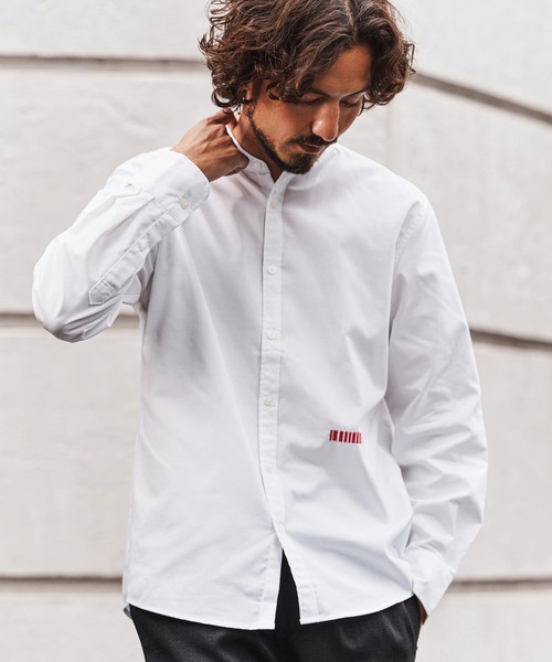 felkod（フィルコッド）の「ms6346-Band Collar Oxford Shirts シャツ(F26S320)（シャツ/ブラウス・メンズ・ホワイト/ネイビー/グレー・S/M/L/XL）」の4枚目の写真