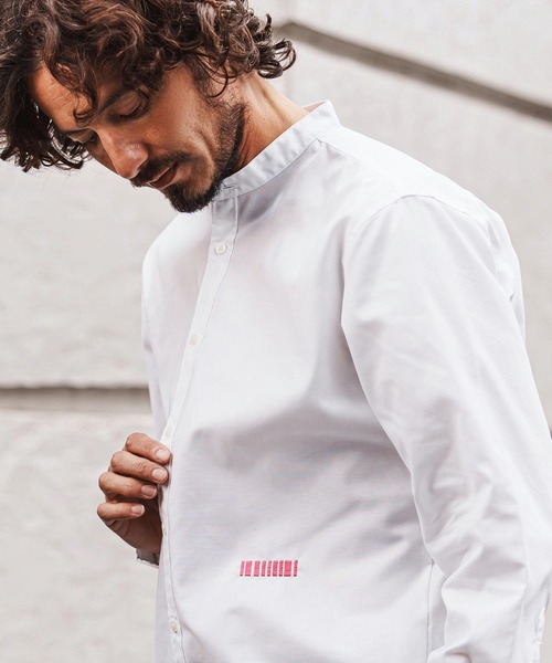 felkod（フィルコッド）の「ms6346-Band Collar Oxford Shirts シャツ(F26S320)（シャツ/ブラウス・メンズ・ホワイト/ネイビー/グレー・S/M/L/XL）」の6枚目の写真