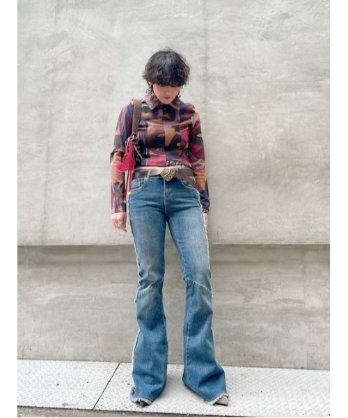 Desigual（デシグアル）の「グラフィティプリントハーフジップシャツ（シャツ/ブラウス・レディース・ブラック・XS/S/M/L/XL）」の5枚目の写真