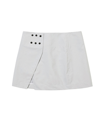 MINI WRAP SKIRT (Light Grey)