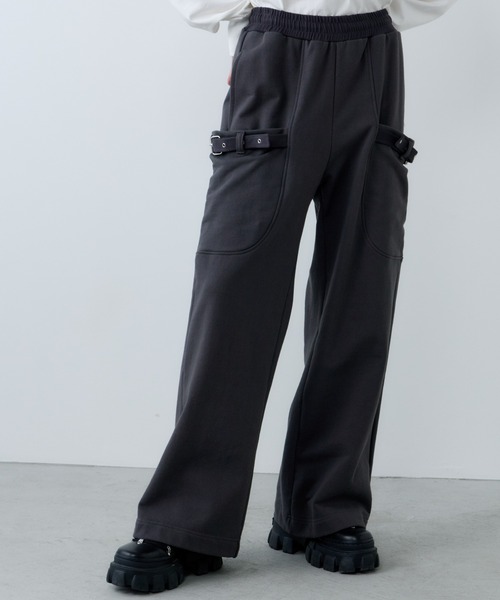 AIVER（アイバー）の「AIVER　ヘビースウェットガーデニングパンツ（スウェットパンツ・メンズ・ブラック/チャコールグレー・LARGE/MEDIUM/SMALL）」の2枚目の写真