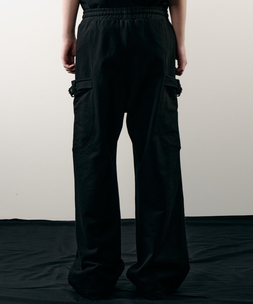AIVER（アイバー）の「AIVER　ヘビースウェットガーデニングパンツ（スウェットパンツ・メンズ・ブラック/チャコールグレー・LARGE/MEDIUM/SMALL）」の6枚目の写真