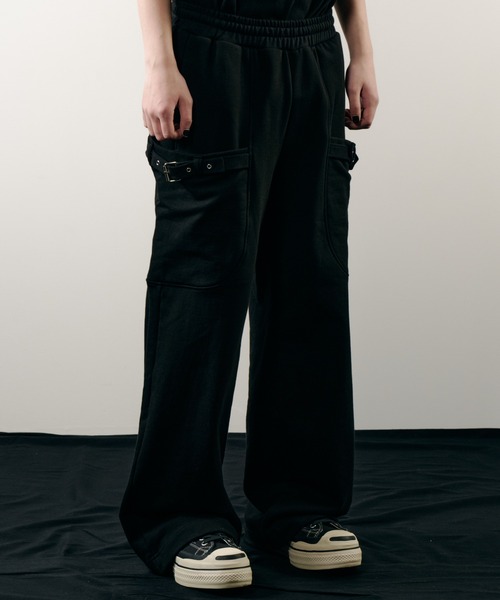 AIVER（アイバー）の「AIVER　ヘビースウェットガーデニングパンツ（スウェットパンツ・メンズ・ブラック/チャコールグレー・LARGE/MEDIUM/SMALL）」の8枚目の写真