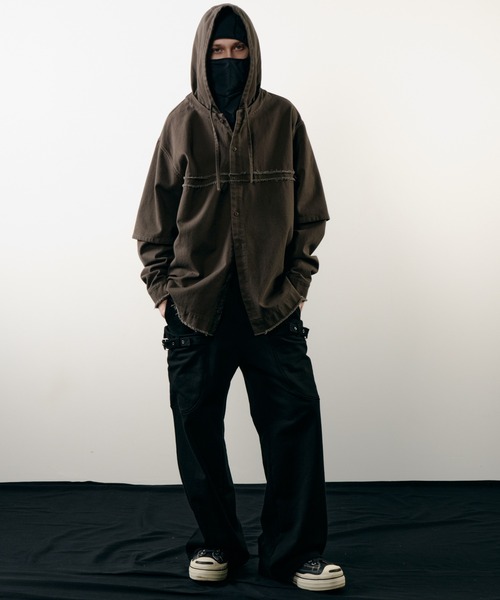 AIVER（アイバー）の「AIVER　ヘビースウェットガーデニングパンツ（スウェットパンツ・メンズ・ブラック/チャコールグレー・LARGE/MEDIUM/SMALL）」の11枚目の写真