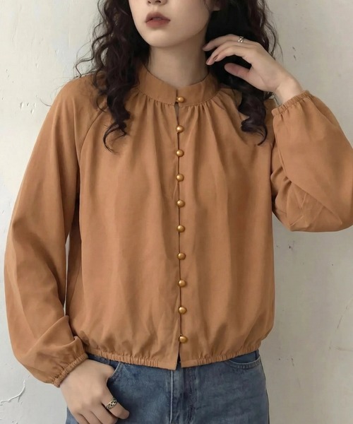 cammie（キャミー）の「バルーンスリーブシャツ（シャツ/ブラウス・レディース・ホワイト/ブラウン・M/L）」の10枚目の写真