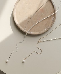 Bab | 変形パール×ロングチェーンネックレス(ネックレス)