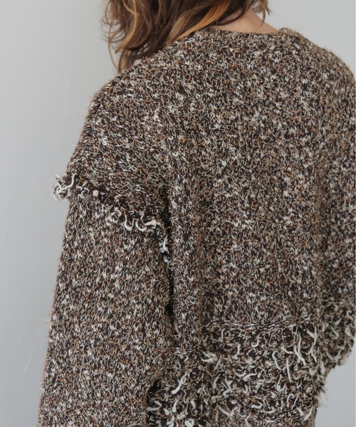 CLEIO(クレイオ)の「【CLEIO】裾ループ編みニット HEM LOOP KNIT/986-14620(ニット/セーター・レディース・ブラウン/ホワイト系その他/グレー・FREE)」の19枚目の写真