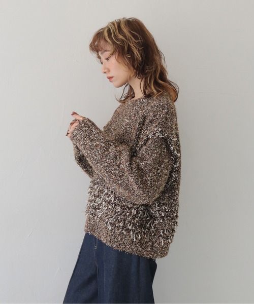 CLEIO(クレイオ)の「【CLEIO】裾ループ編みニット HEM LOOP KNIT/986-14620(ニット/セーター・レディース・ブラウン/ホワイト系その他/グレー・FREE)」の14枚目の写真