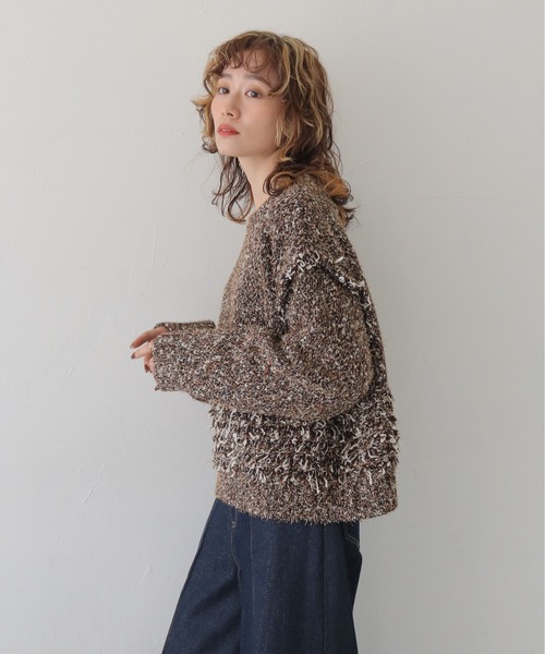 CLEIO(クレイオ)の「【CLEIO】裾ループ編みニット HEM LOOP KNIT/986-14620(ニット/セーター・レディース・ブラウン/ホワイト系その他/グレー・FREE)」の15枚目の写真