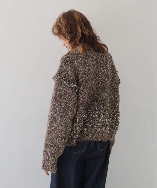 CLEIO(クレイオ)の「【CLEIO】裾ループ編みニット HEM LOOP KNIT/986-14620(ニット/セーター・レディース・ブラウン/ホワイト系その他/グレー・FREE)」の16枚目の写真