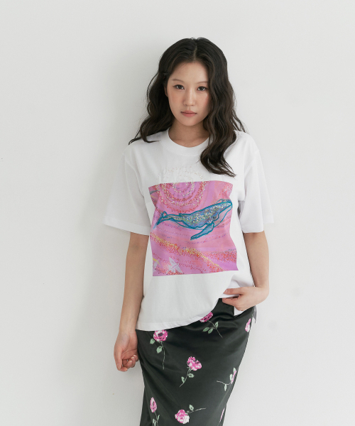 PLAYO(プレイオ)の「水の道 Tシャツ _ アイボリー(Tシャツ/カットソー・レディース・その他・SMALL/MEDIUM/LARGE)」の2枚目の写真