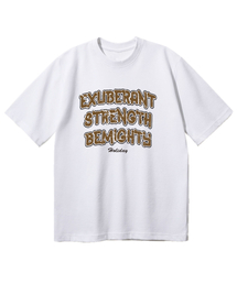 ヴィンテージタイポオーバーフィット半袖Tシャツ[ホワイト]