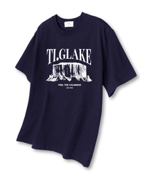 クリフオーバーサイズ半袖Tシャツネイビー