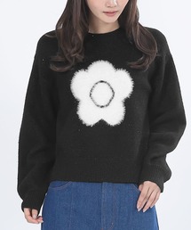 MARY QUANT | ファーデイジーラメニット プルオーバー(ニット/セーター)