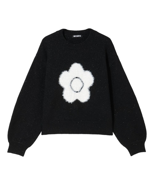 MARY QUANT（マリークワント）の「ファーデイジーラメニット プルオーバー（ニット/セーター・レディース・グレー/ピンク/ブラック・M）」の4枚目の写真