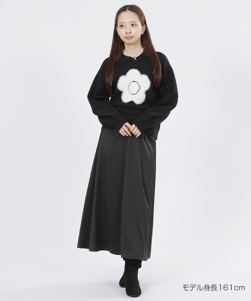 ファーデイジーラメニット プルオーバー（ニット/セーター）｜MARY