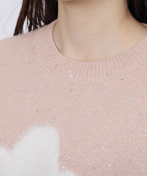 MARY QUANT（マリークワント）の「ファーデイジーラメニット プルオーバー（ニット/セーター・レディース・グレー/ピンク/ブラック・M）」の17枚目の写真