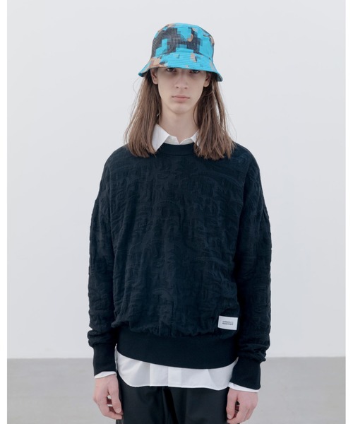 uniform experiment（ユニフォームエクスペリメント）の「JACQUARD KNIT（ニット/セーター・メンズ・ブラック・1/2/3/4/5）」の2枚目の写真