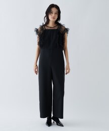 cloenc | 【セットアイテム／オケージョン／手洗い可】フリルチュールボレロセットオールインワン(サロペット/オーバーオール)