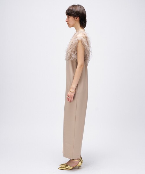 cloenc（クロエンス）の「【セットアイテム／オケージョン／手洗い可】フリルチュールボレロセットオールインワン（サロペット/オーバーオール・レディース・ブラック/ライトベージュ・01/02）」の13枚目の写真