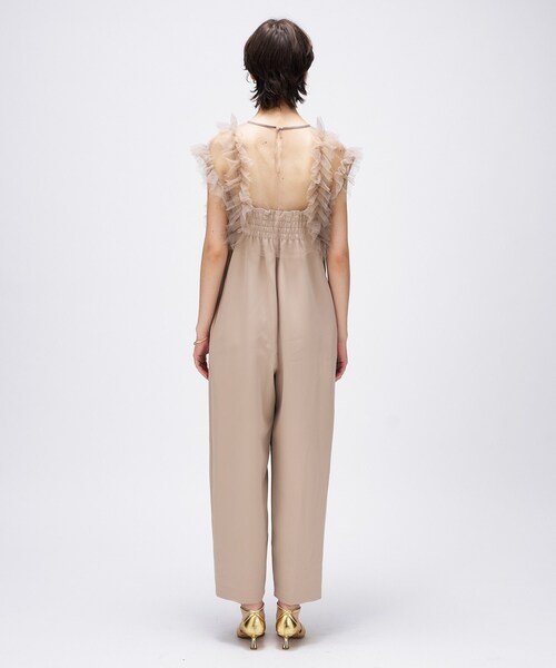 cloenc（クロエンス）の「【セットアイテム／オケージョン／手洗い可】フリルチュールボレロセットオールインワン（サロペット/オーバーオール・レディース・ブラック/ライトベージュ・01/02）」の14枚目の写真