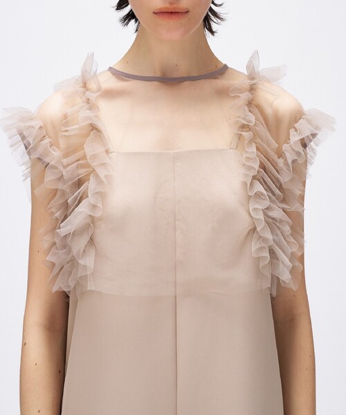 cloenc（クロエンス）の「【セットアイテム／オケージョン／手洗い可】フリルチュールボレロセットオールインワン（サロペット/オーバーオール・レディース・ブラック/ライトベージュ・01/02）」の15枚目の写真