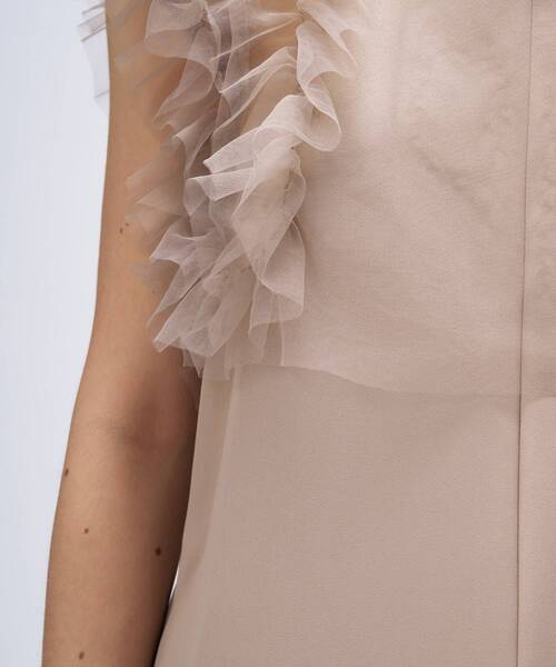 cloenc（クロエンス）の「【セットアイテム／オケージョン／手洗い可】フリルチュールボレロセットオールインワン（サロペット/オーバーオール・レディース・ブラック/ライトベージュ・01/02）」の17枚目の写真