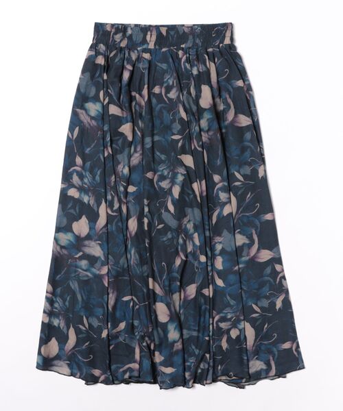 Q(キュー)の「フラワープリントスカート(スカート・レディース・ブルー系その他/ブラウン系その他・MEDIUM)」の9枚目の写真