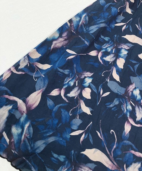 Q(キュー)の「フラワープリントスカート(スカート・レディース・ブルー系その他/ブラウン系その他・MEDIUM)」の18枚目の写真