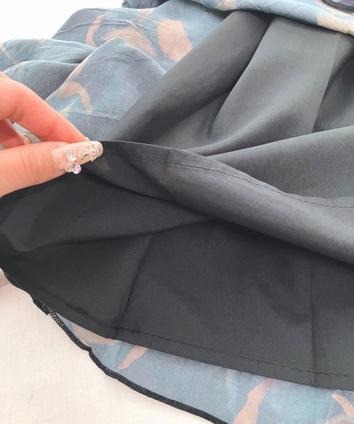 Q(キュー)の「フラワープリントスカート(スカート・レディース・ブルー系その他/ブラウン系その他・MEDIUM)」の20枚目の写真