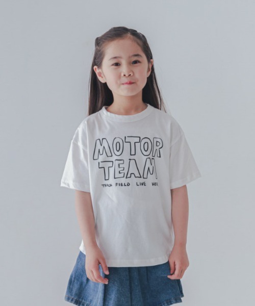 jeans-b 2nd(ジーンズベーセカンド)の「Jeans-b 2nd/ジーンズベーセカンド MOTOR TEAMTシャツ(Tシャツ/カットソー・キッズ・ブラック/レッド/オフホワイト・160cm/150cm/140cm/130cm/120cm/110cm)」の2枚目の写真