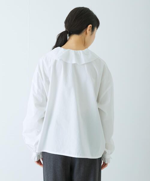 かぐれ（カグレ）の「コットンフリルカラーシャツ（シャツ/ブラウス