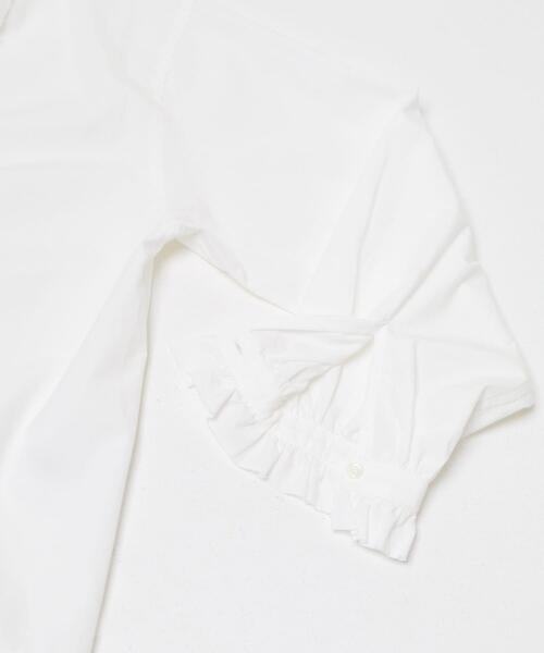 かぐれ（カグレ）の「コットンフリルカラーシャツ（シャツ/ブラウス・レディース・オフホワイト/チャコールグレー・FREE）」の5枚目の写真